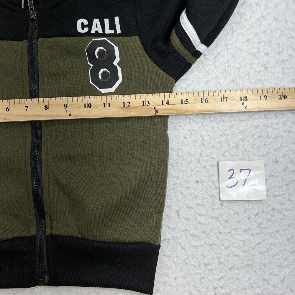 SuperNova Youth Boys Size 4 Olive Green California Cali 8 Full Zip Hoodie NWT - Picture 11 of 12